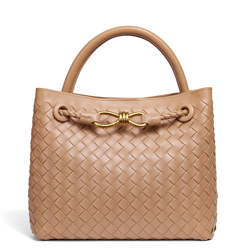 Elegant Braided Leather Tote Bowlift