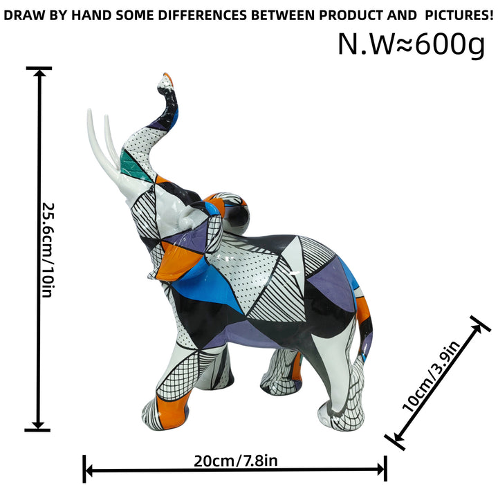 Creative elephant figurine with colorful design Bowlift