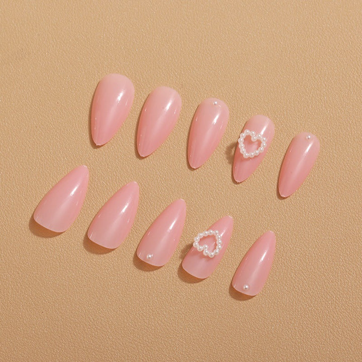 Artificial nails with 3D bow and pearl design Bowlift