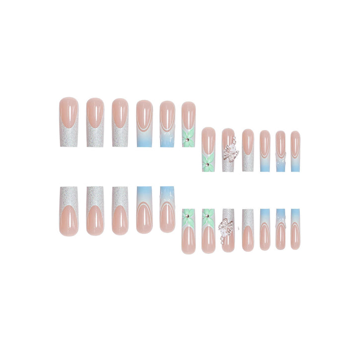 Artistic 3D Long Acrylic Nail Enhancements Bowlift