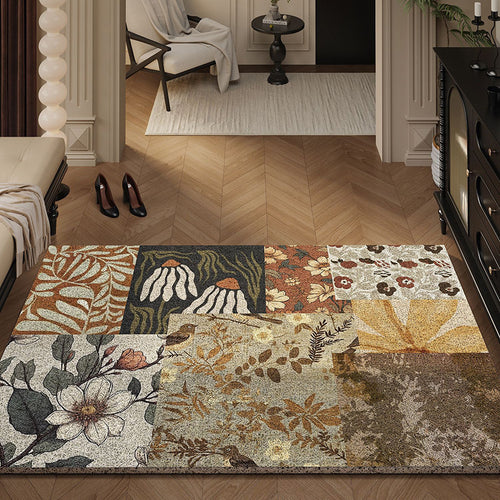 Vintage Floral Patchwork Area Rug