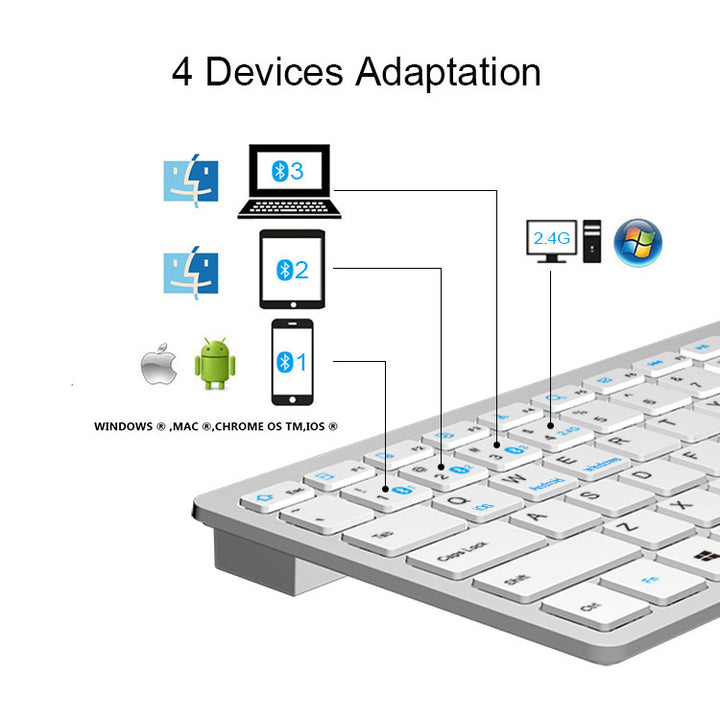 Compact Bluetooth keyboard with multi-system support Bowlift