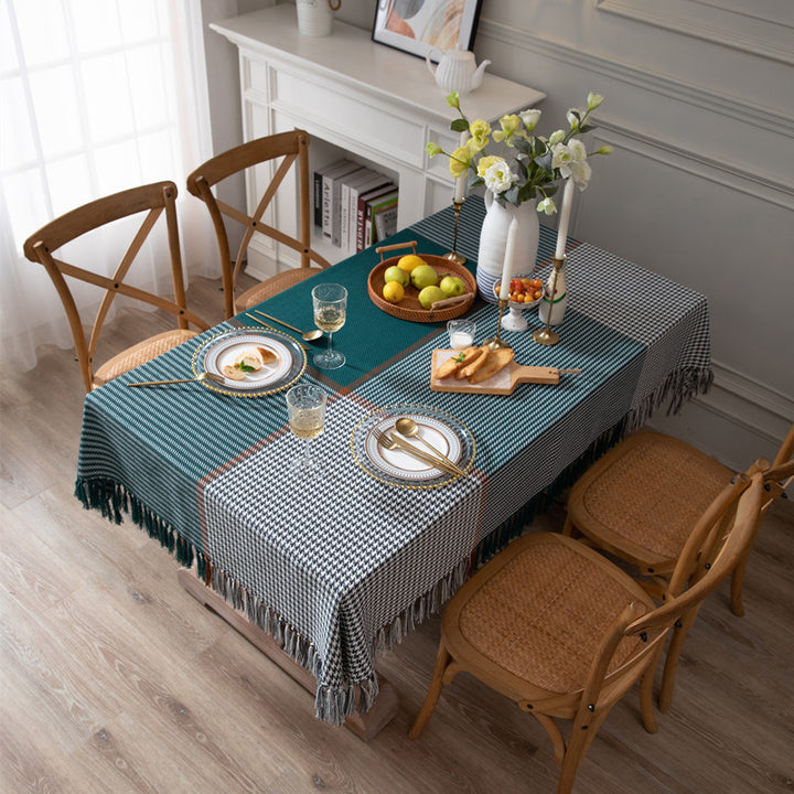 Modern Fringed Tablecloth