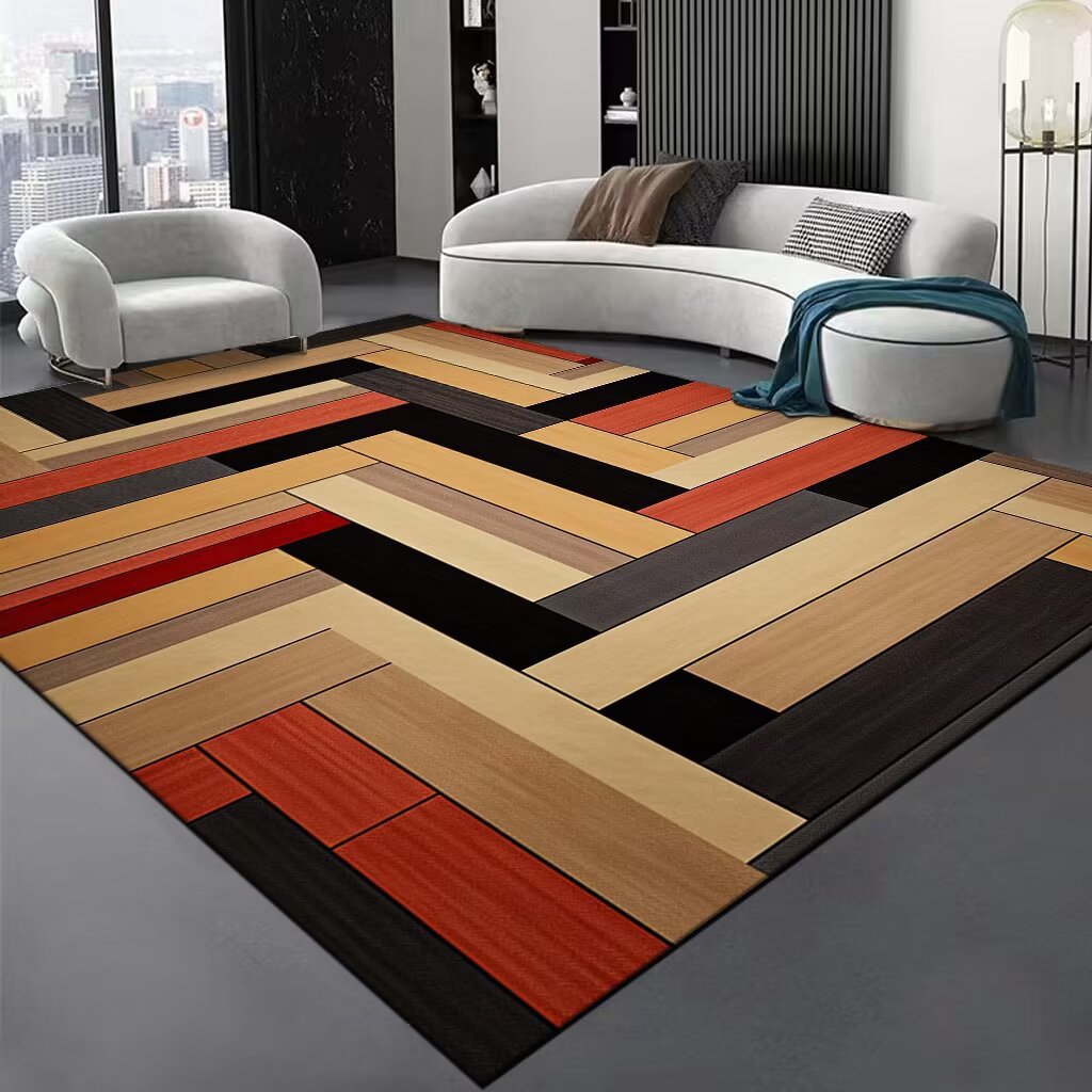 Abstract Swirl Area Rug Bowlift