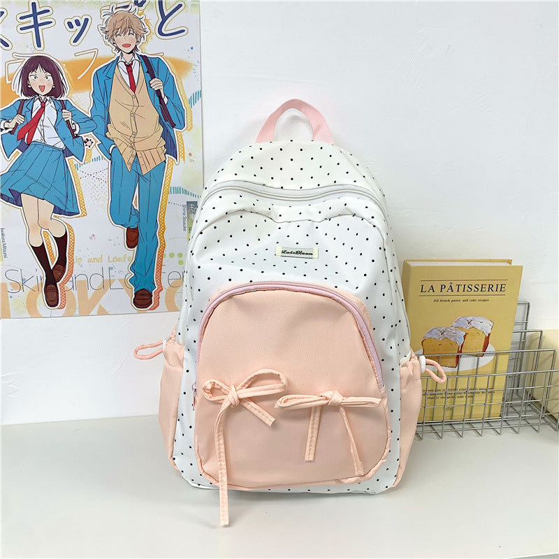 Stylish Polka Dot Backpack