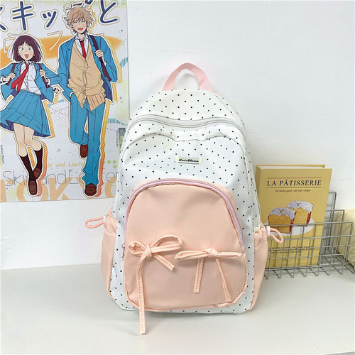 Stylish Polka Dot Backpack
