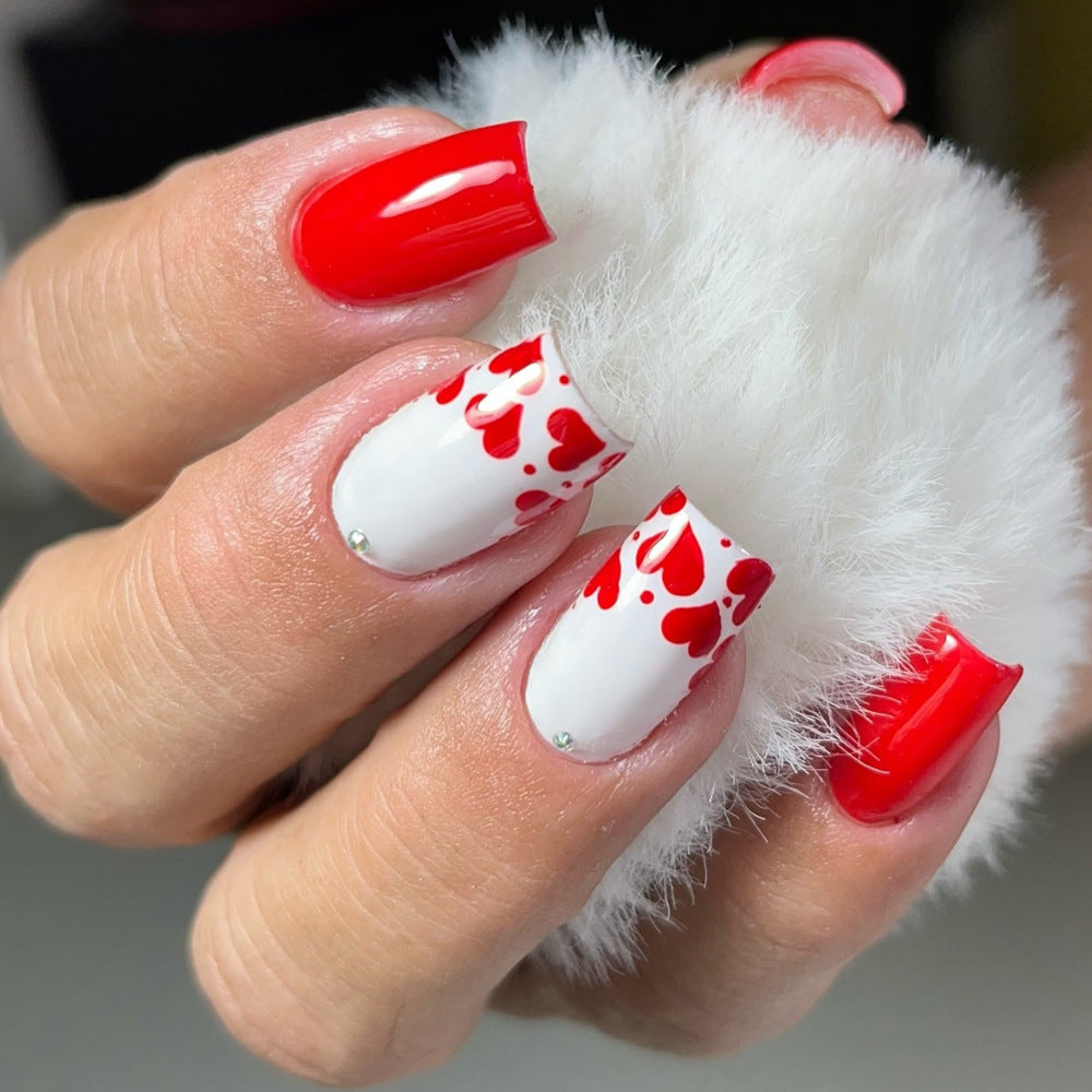 Romantic Heart-Inspired Press-On Nails Bowlift