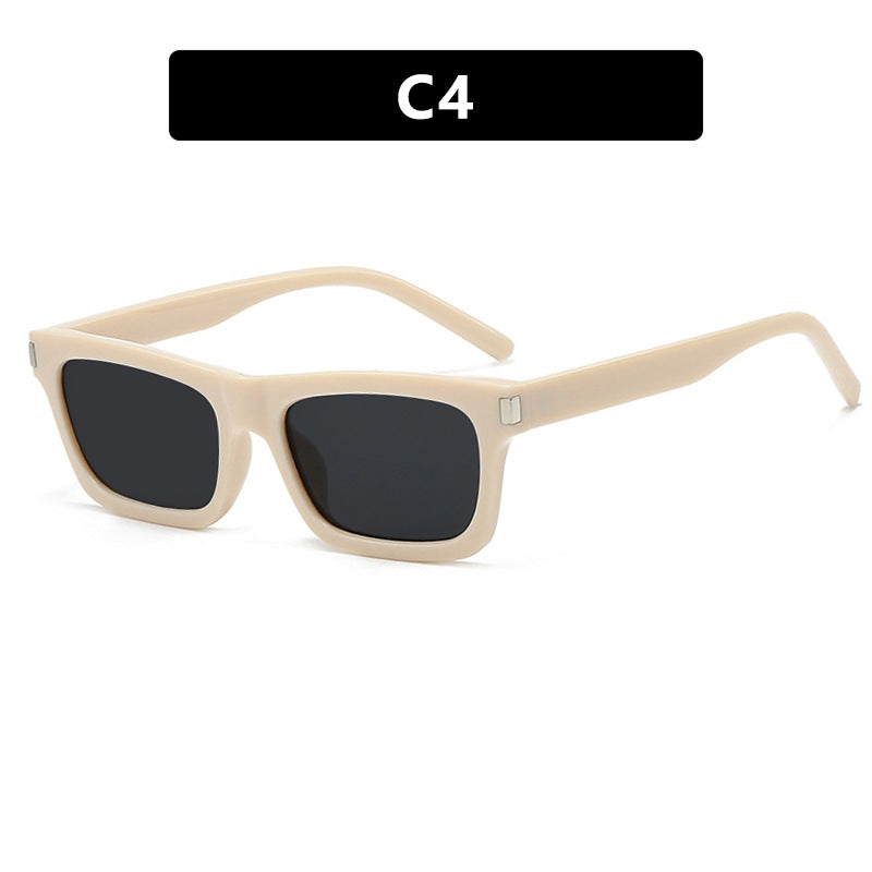 Women's square sunglasses with transparent lenses and stylish design Bowlift