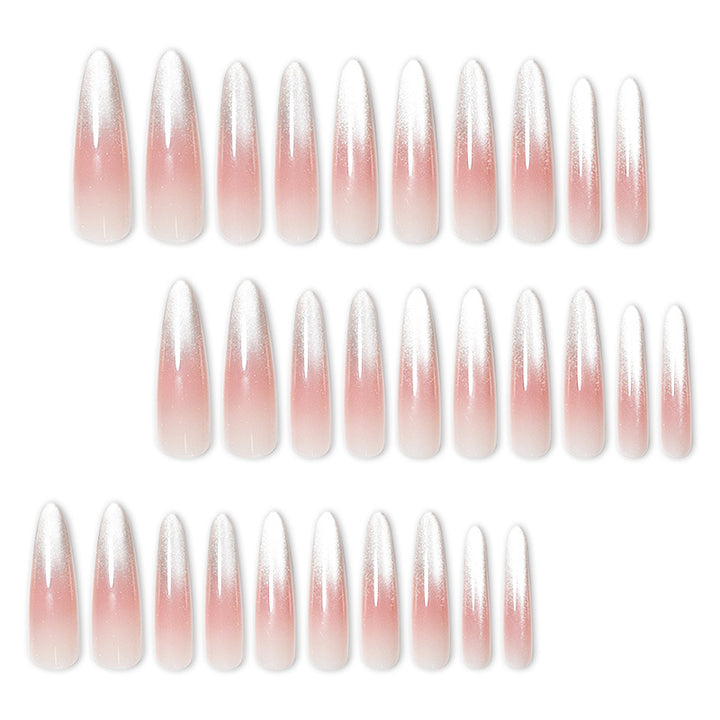 Elegant Glittery Acrylic Nail Extensions Bowlift