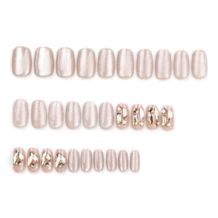 Elegant Nail Art with Glamorous Accents Bowlift