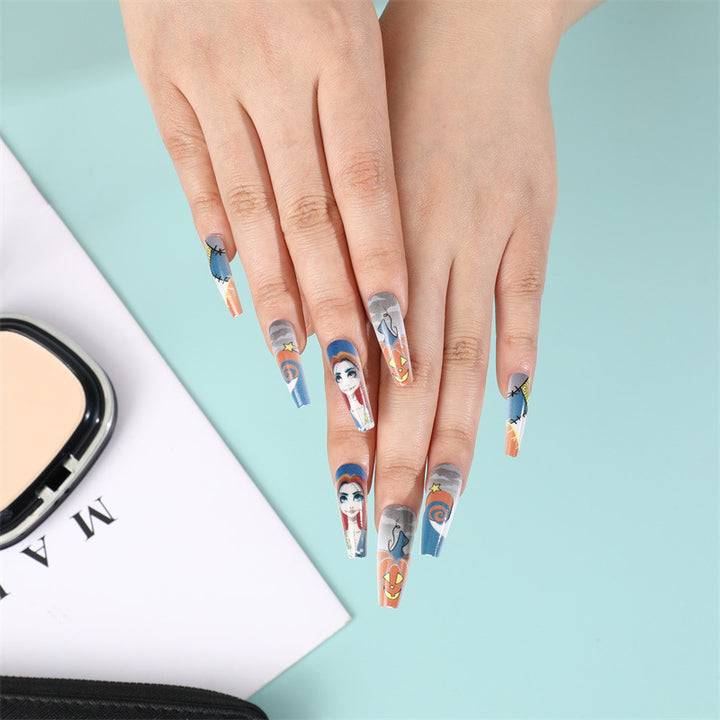 Creative Halloween-themed artificial nails Bowlift