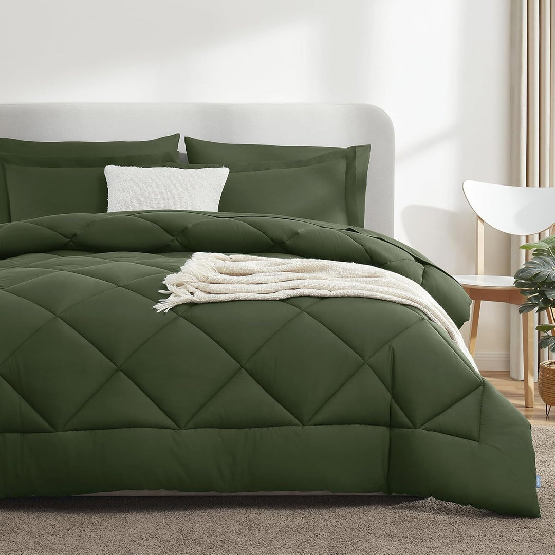 Luxurious Diamond Quilted Comforter Set Bowlift
