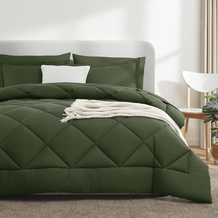 Luxurious Diamond Quilted Comforter Set Bowlift
