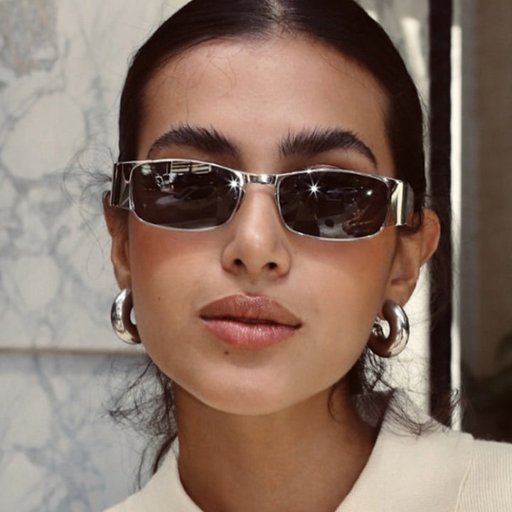 Women's fashionable rectangular sunglasses with elegant lenses Bowlift