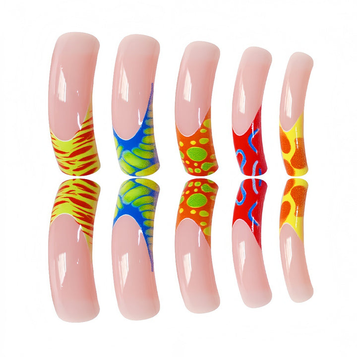 Artistic Abstract Design Press-On Nails Bowlift