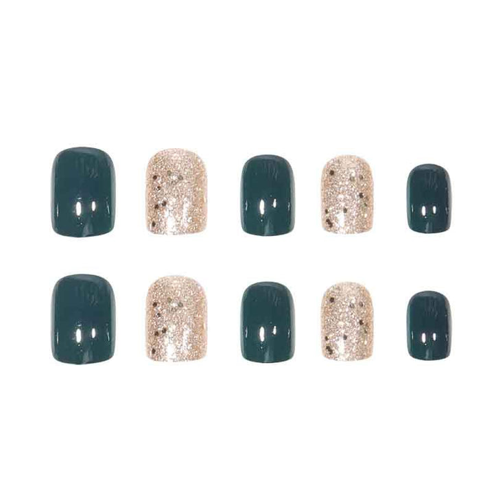 Glittering Press-On Nail Set Bowlift