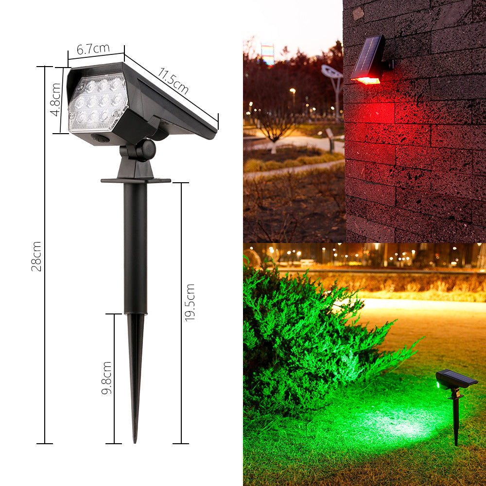 Adjustable Solar LED Landscape Spotlight Stake Bowlift