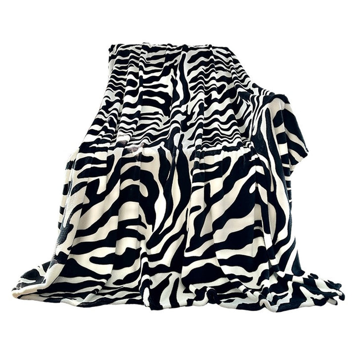 Soft Fabric Zebra Print Fleece Blanket