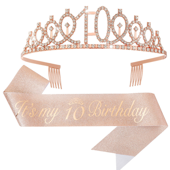 Ladies Crystal Princess Crown with 30 & Fabulous lettering Bowlift