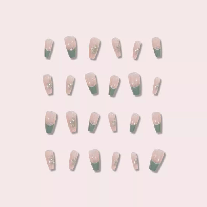 Floral-Design Acrylic Press-On Nails Bowlift