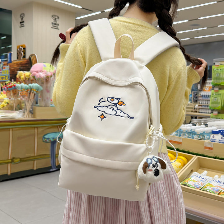 Everyday backpack with unique embroidery design Bowlift