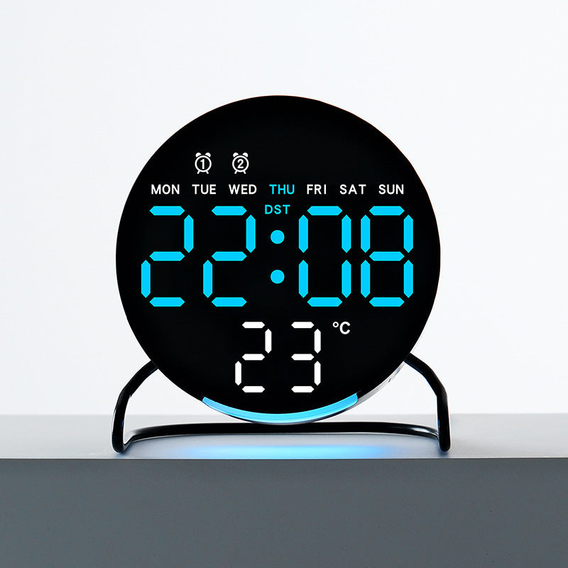 Digital alarm clock with temperature and calendar display Bowlift