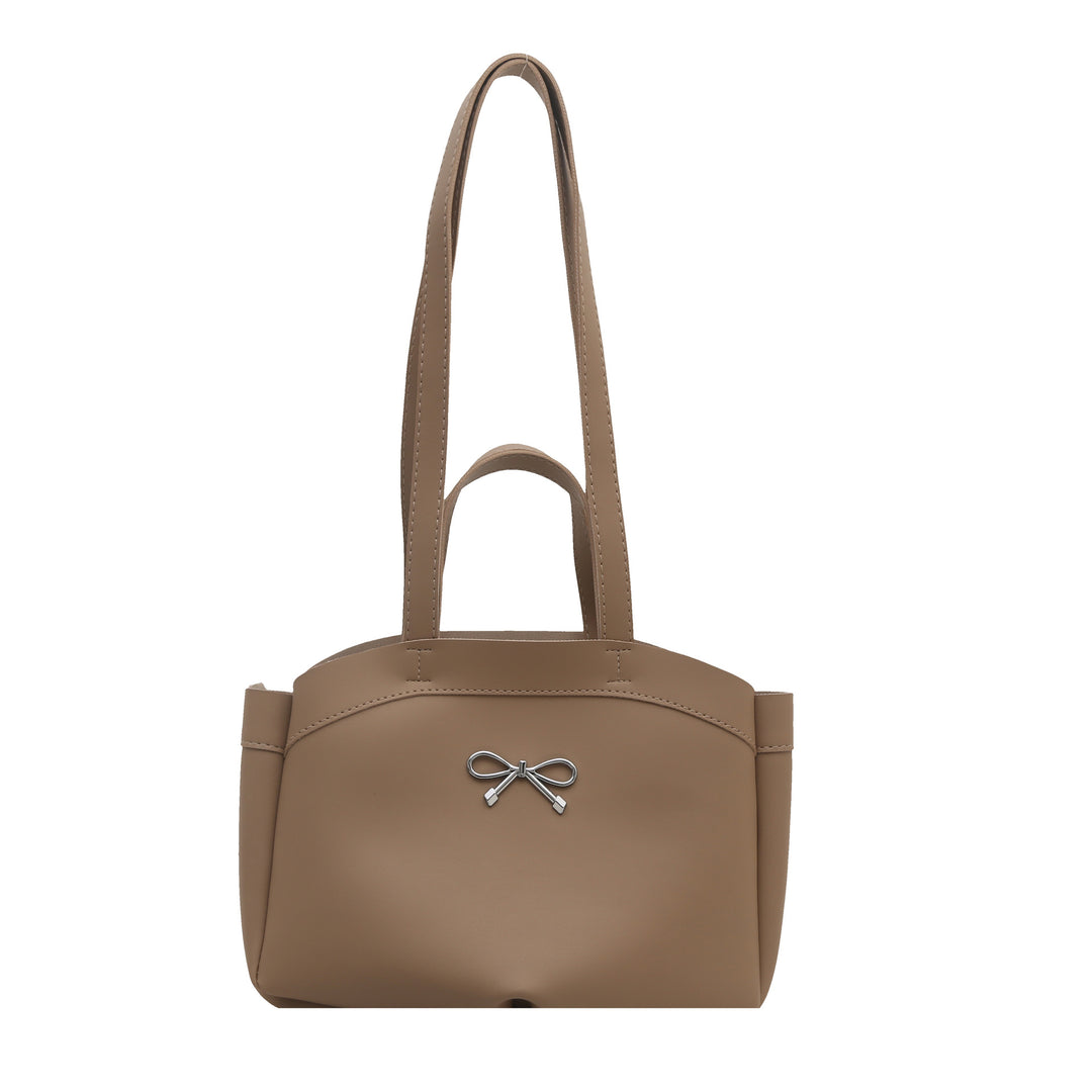 Elegant Bow Accent Handheld Tote Bag Bowlift