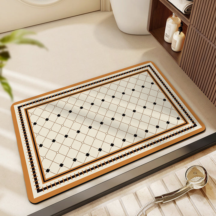 Geometric Pattern Decorative Floor Mat Bowlift