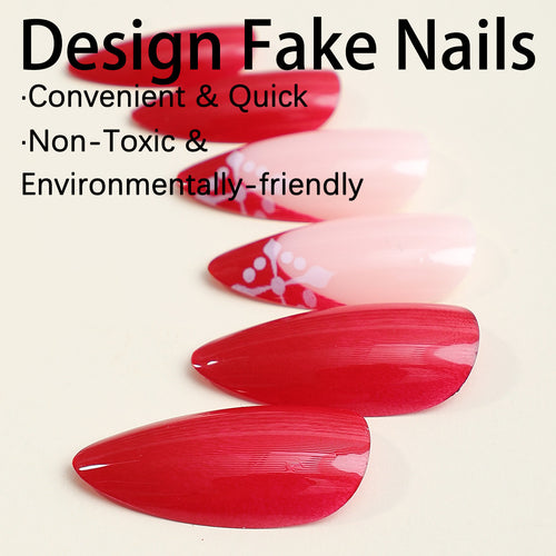 Acrylic nail set with gradient and elegant accents Bowlift