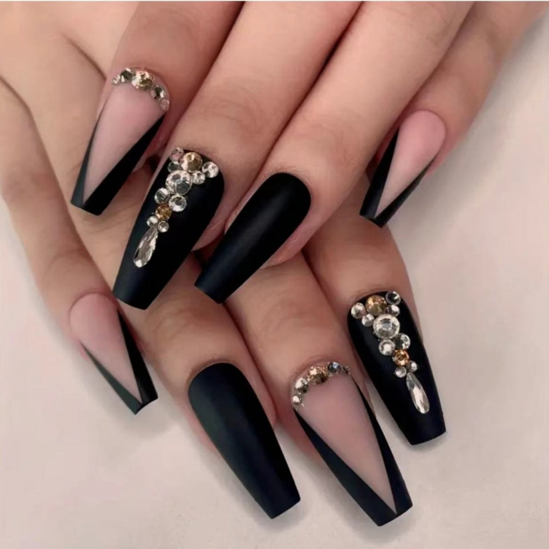 Ornate Butterfly-Inspired Acrylic Nail Extensions Bowlift