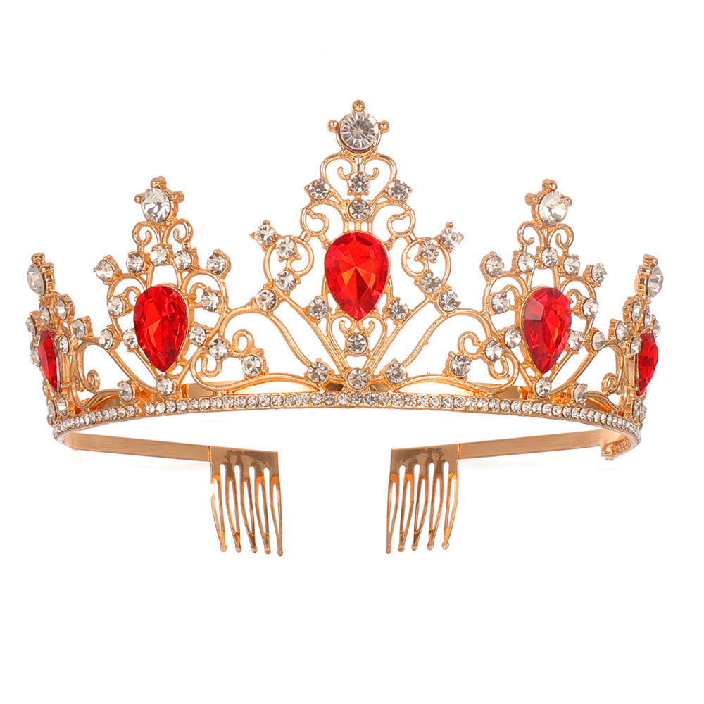 Girl crown with sparkling crystals and elegant birthday sash set Bowlift