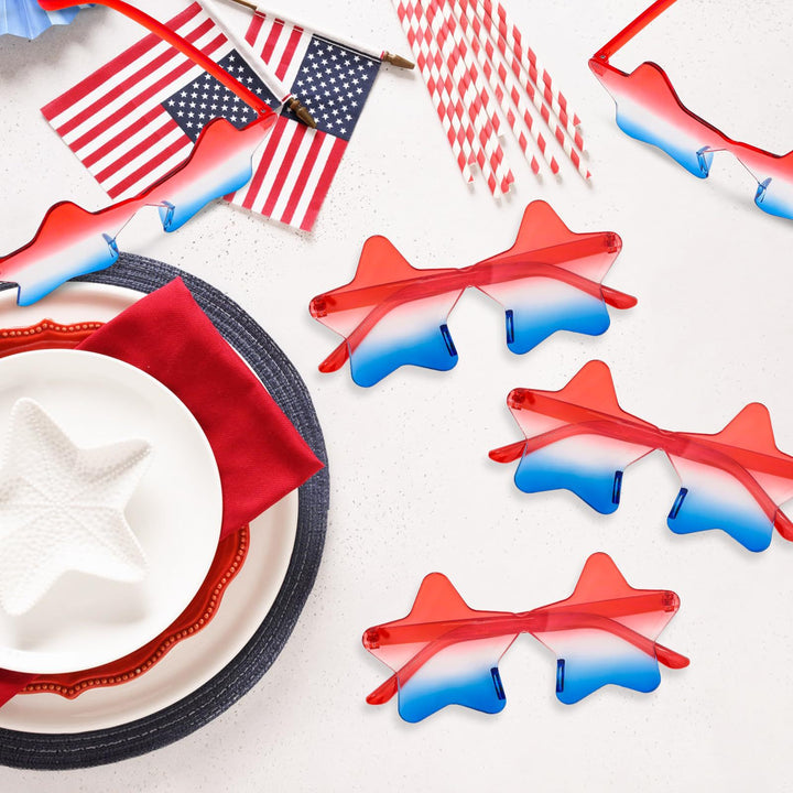 Unisex nan extravagant star-shaped party sunglasses with lightweight acrylic frame Bowlift