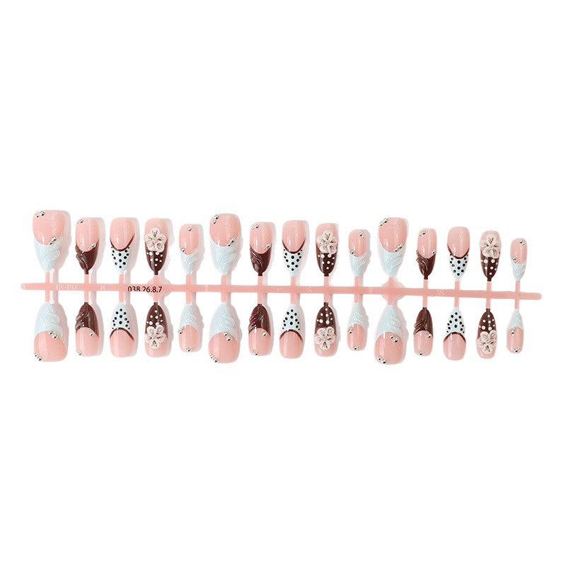 Artistic Acrylic Press-On Nail Design Bowlift