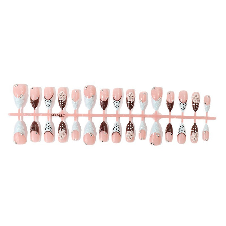 Artistic Acrylic Press-On Nail Design Bowlift