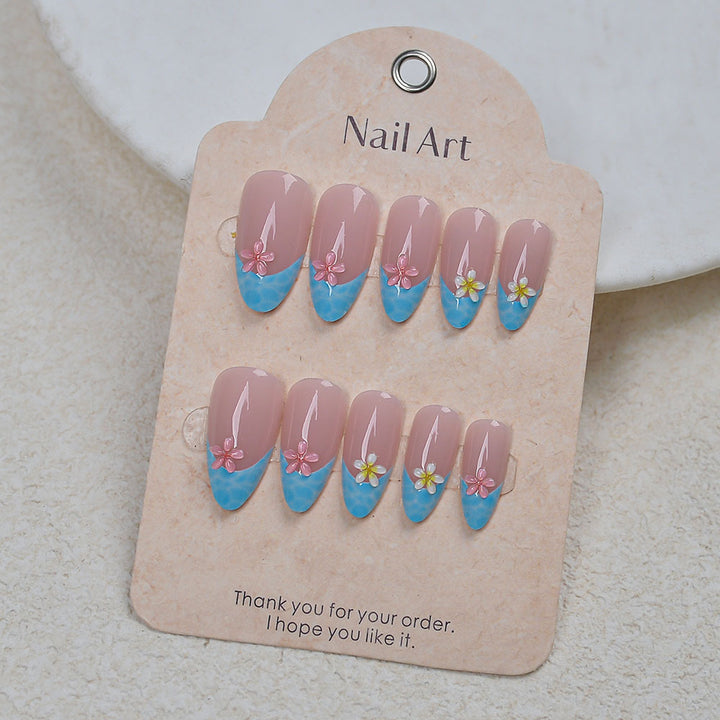 Floral Print Press-On Nail Set Bowlift