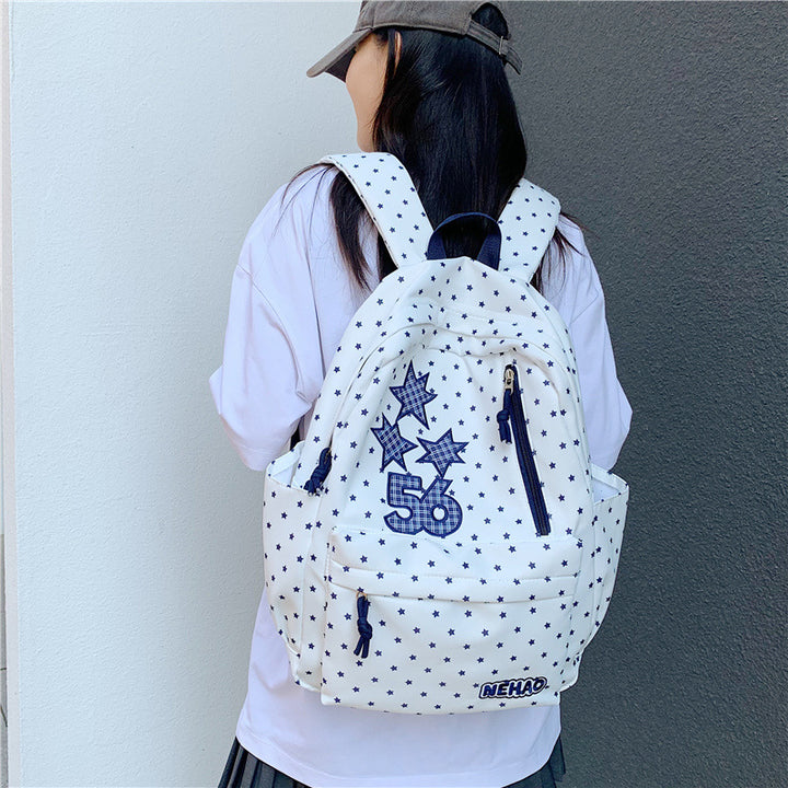 Star-Patterned Casual Backpack Bowlift 1791204448