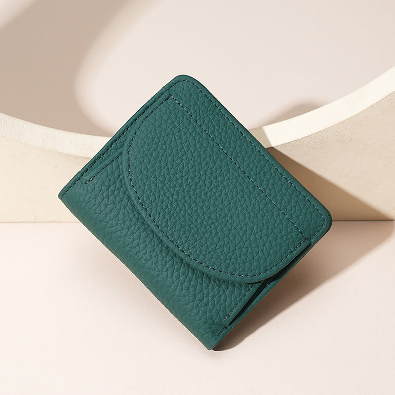 Textured Leather Cardholder Wallet