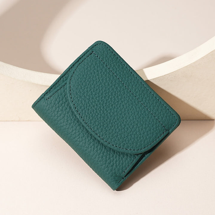 Textured Leather Cardholder Wallet