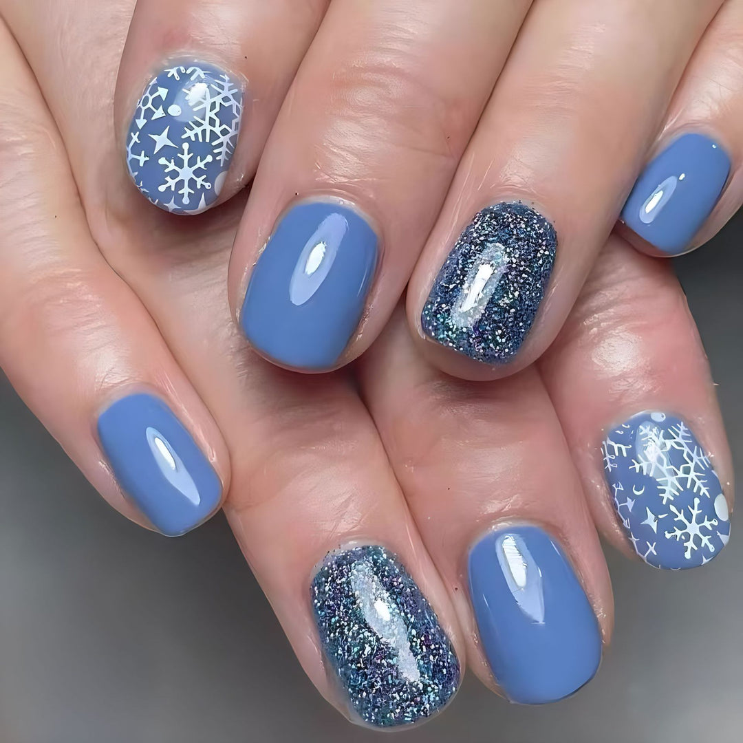 Winter-Inspired Glitter Gel Nail Art Set Bowlift