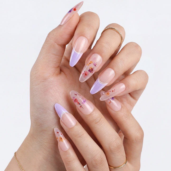 Floral Wedding Press-On Nails Bowlift