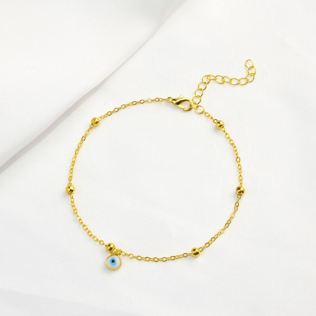 Delicate Evil Eye Anklet Bowlift