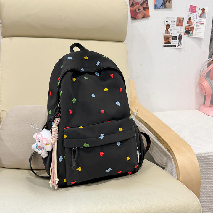 Stylish Multi-Color Polka Dot Backpack Bowlift