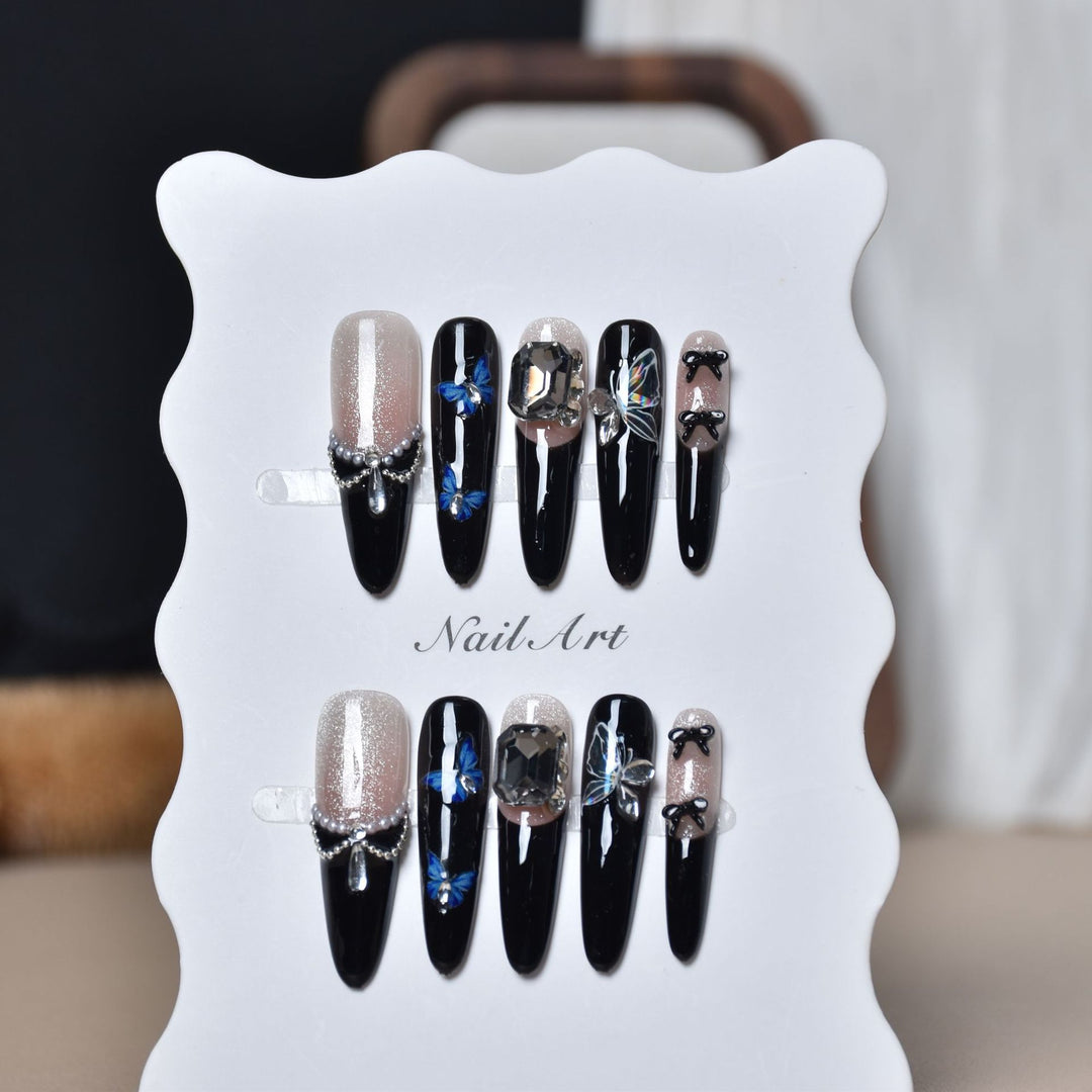 Artistic Long-Lasting Press-On Nail Extensions Bowlift