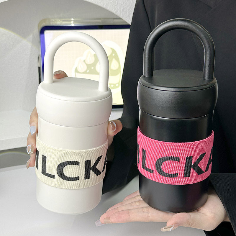 Women's multifunctional thermos cup with practical carrying handle Bowlift