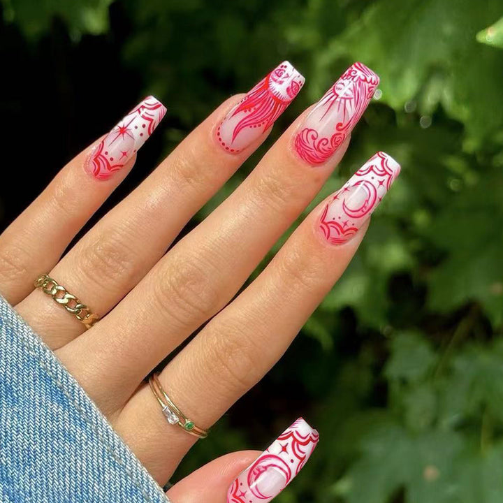 Artistic Long Press-On Nail Enhancements Bowlift