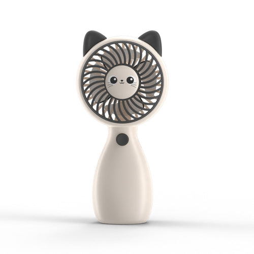 Women's Portable Handheld Fan in Playful Cat Design Bowlift