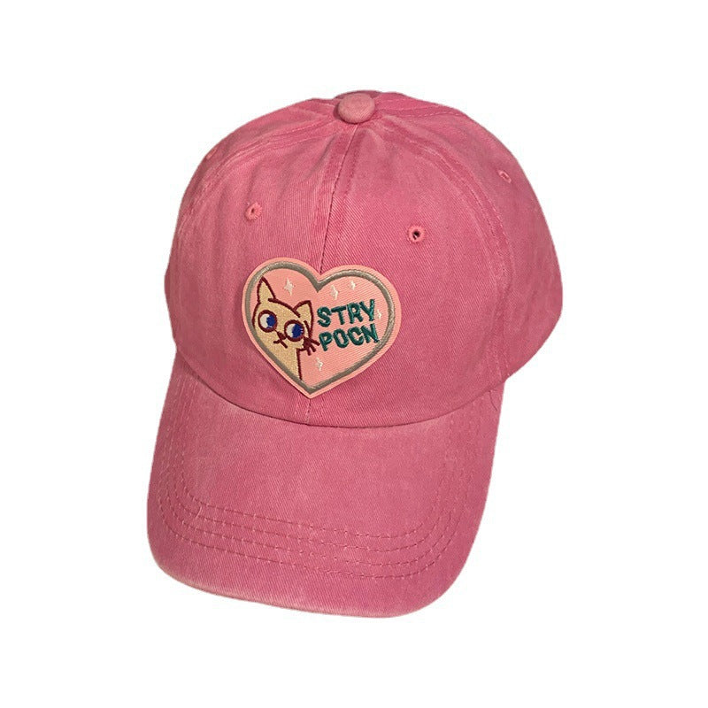 Women's Embroidered Inspirational Cat Baseball Cap Bowlift