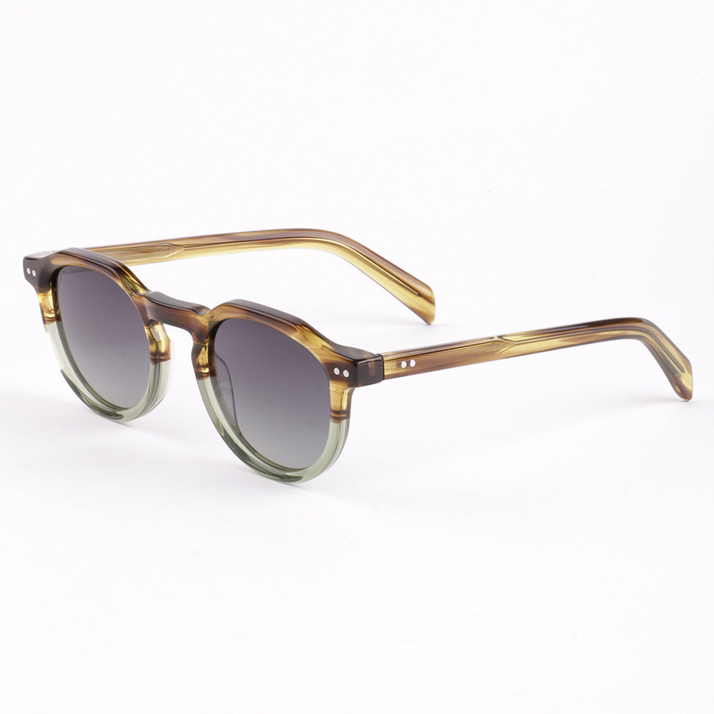 Ladies' fashionable sunglasses with stylish round frame and UV protection Bowlift