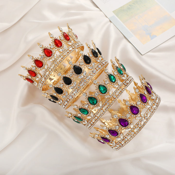 Ladies Luxurious Festive Crown with Shining Gemstones Bowlift