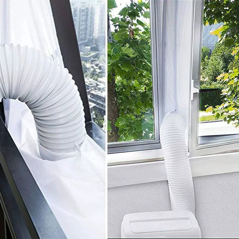 Unisex One Size Adjustable Universal Foldable Window Vent Seal Set for Casement and Tilt Windows Bowlift